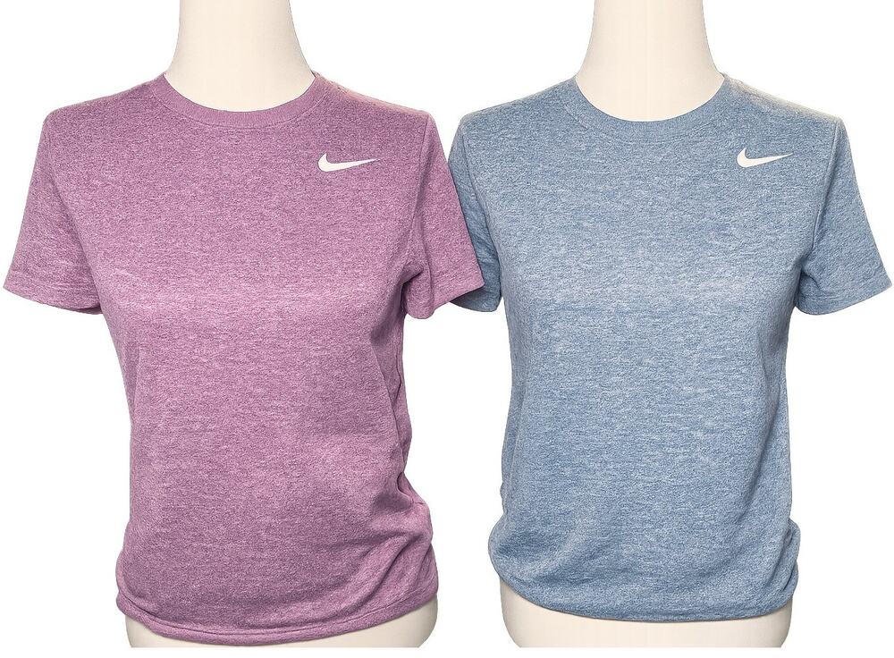 Nike Dri-FIT Bundle, Two Performance Athletic Tees, Blue & Purple, Women's XS